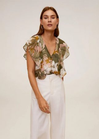 blusa floral mango