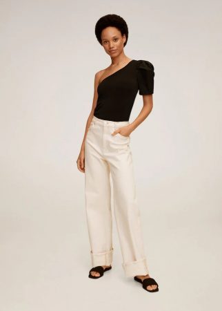 camiseta asimetrica mango