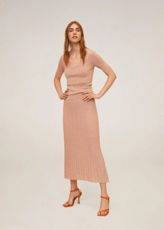falda midi mango