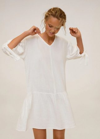 vestido volante mango