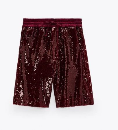 zara bermudas lentejuelas
