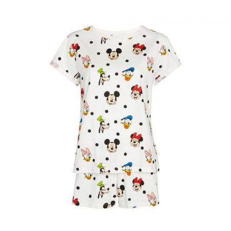 Primark: camisones y pijamas fresquitos para las noches más calurosas 21 Merca2.es Pijama blanco de Mickey Mouse y sus amigos