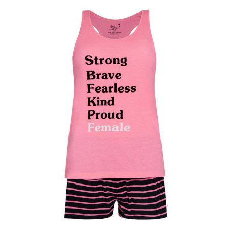 Primark: camisones y pijamas fresquitos para las noches más calurosas 22 Merca2.es Pijama corto para mujer con raya rosa