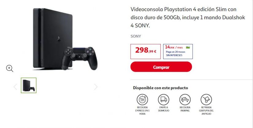 Videoconsola Playstation 4 edición Slim Alcampo  