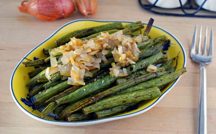 Judías verdes asadas al balsámico  