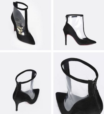 botin simulando zapatos de mujer de vestir