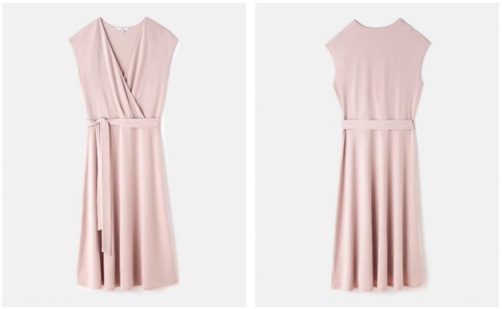 Vestido midi con lazada 