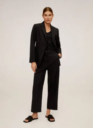 Pantalón traje crop Mango
