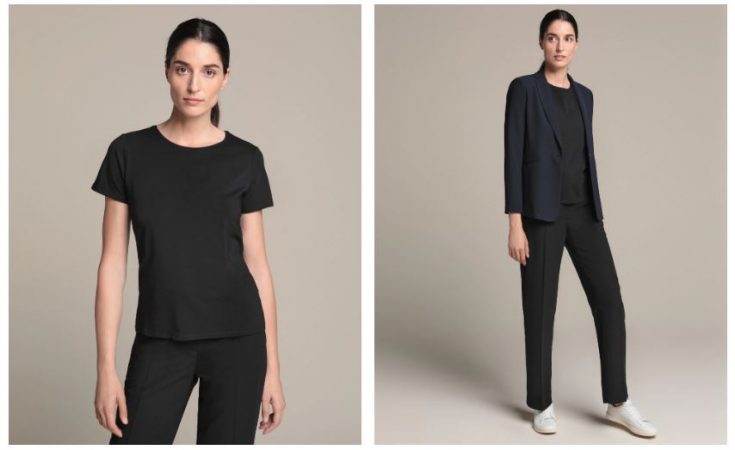 Camiseta básica de mujer con manga corta  