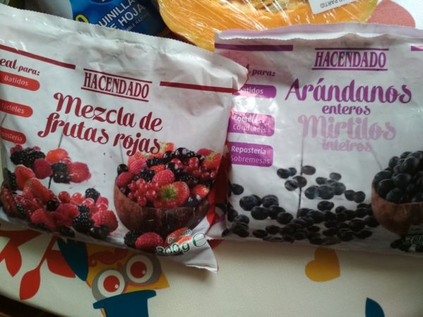 fruta congelada