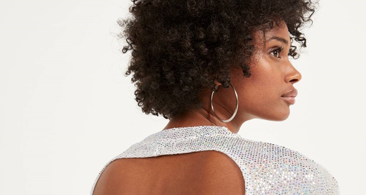 Vestidos metalizados rebajas Bershka