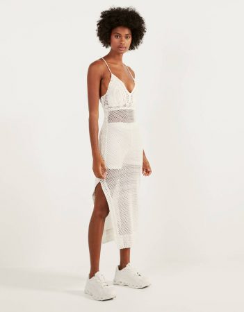 vestido encaje bershka 