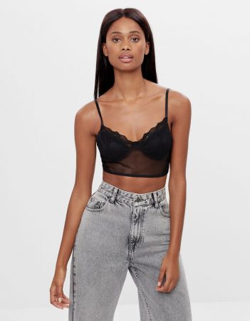 Clones low cost que vas a poder encontrar en Bershka 5 Merca2.es Bralette encaje rejilla