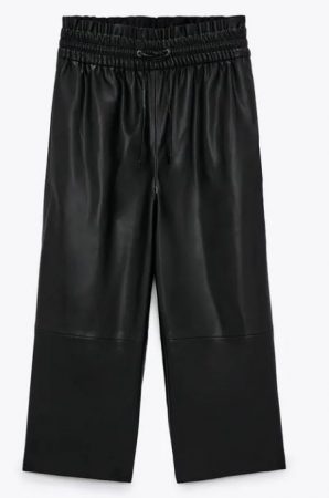 PANTALÓN CULOTTE EFECTO PIEL ZARA 