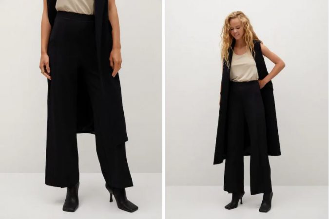 Pantalón recto pinzas Mango  