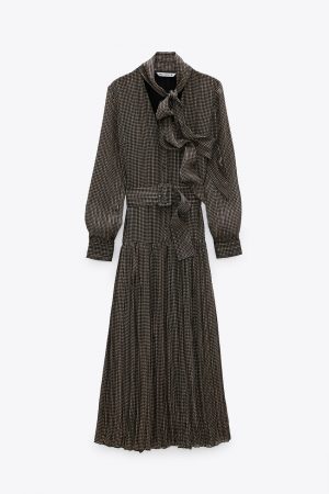 VESTIDO ESTAMPADO CINTURÓN 