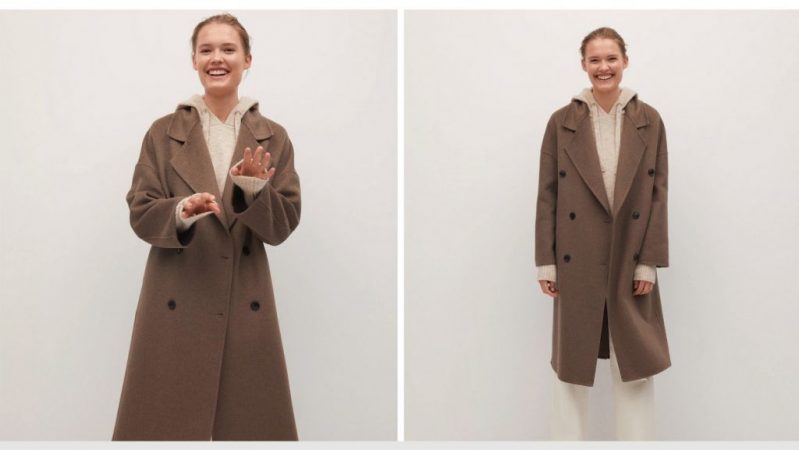 abrigo de lana Mango