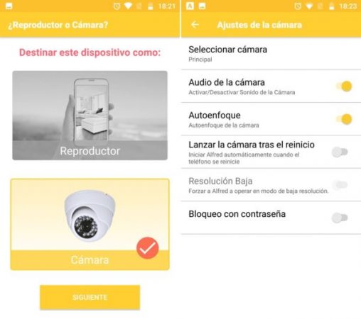 Alfred: cámara de vigilancia 