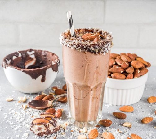 batido con chocolate vegano