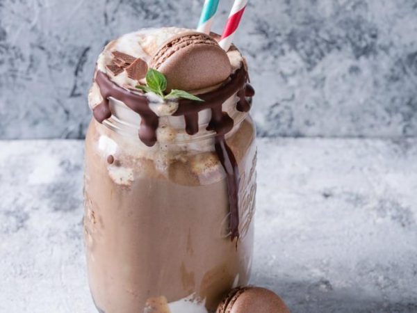batido con helado de chocolate