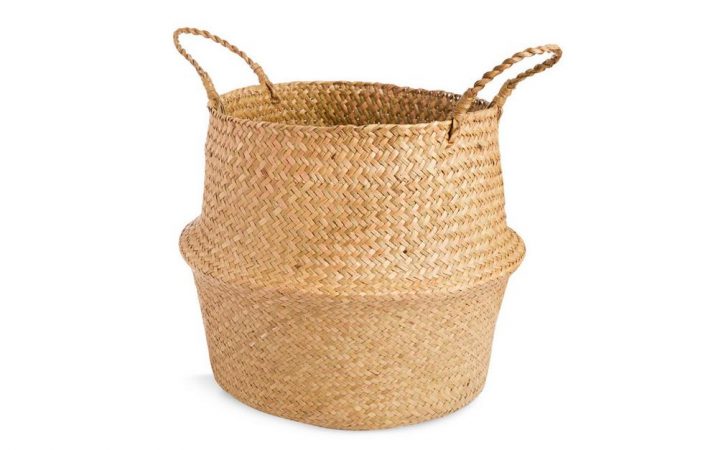 canasta de mimbre plegable