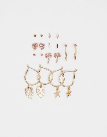 set pendientes bershka