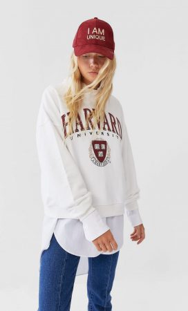 sudadera harvard stradivarius