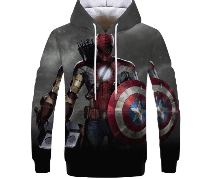 sudadera realista capitán américa