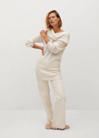 vestido punto cuello de barco 