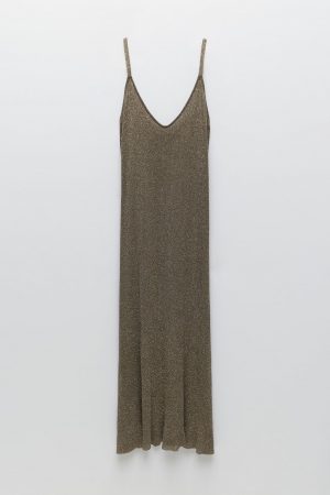 vestido punto hilo metalizado