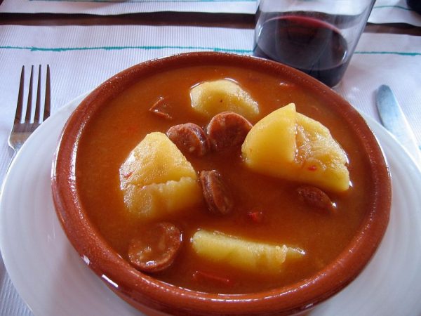 patatas con chorizo