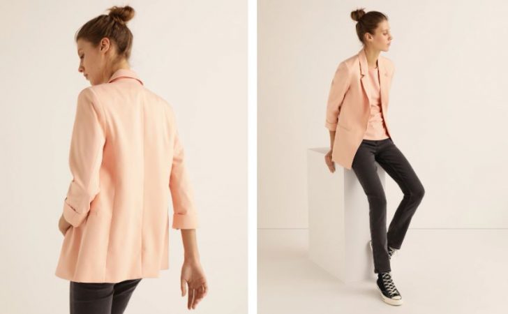 blazer rosa palo ofertas