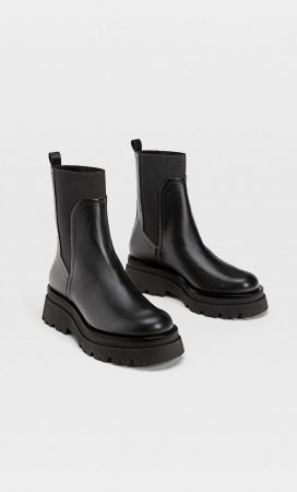 botines planos stradivarius