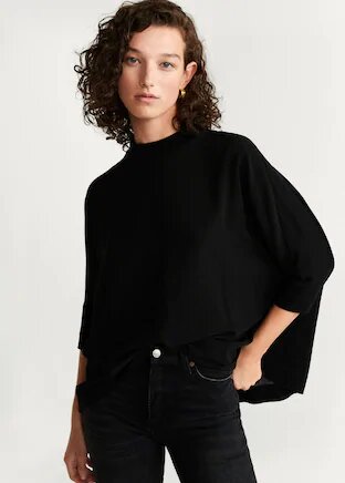 camiseta manga murcielago 