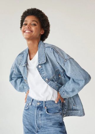 cazadora denim oversize 