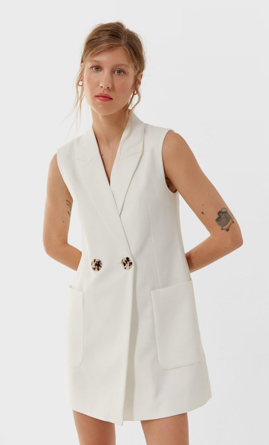 chaleco vestido stradivarius