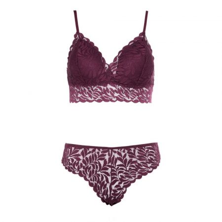 conjunto hojas morado primark