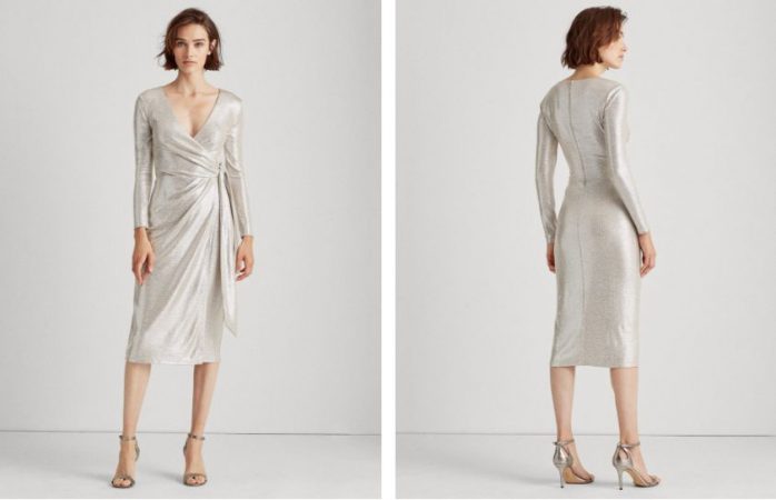 Vestido corto en manga larga ralph lauren