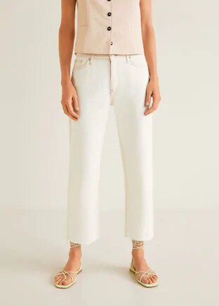 jeans relaxed deshilachados mango