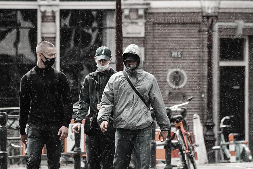 mascarilla, lluvia