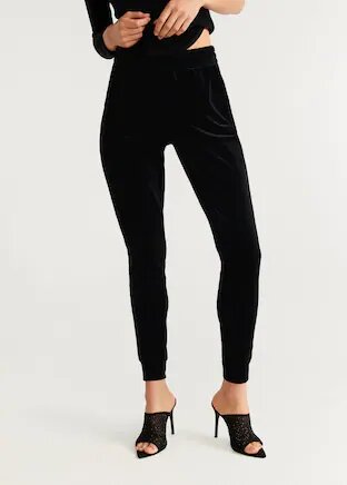 pantalones jogger terciopelo