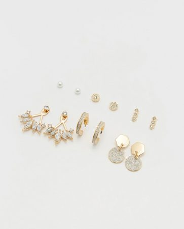 set pendientes brillo 