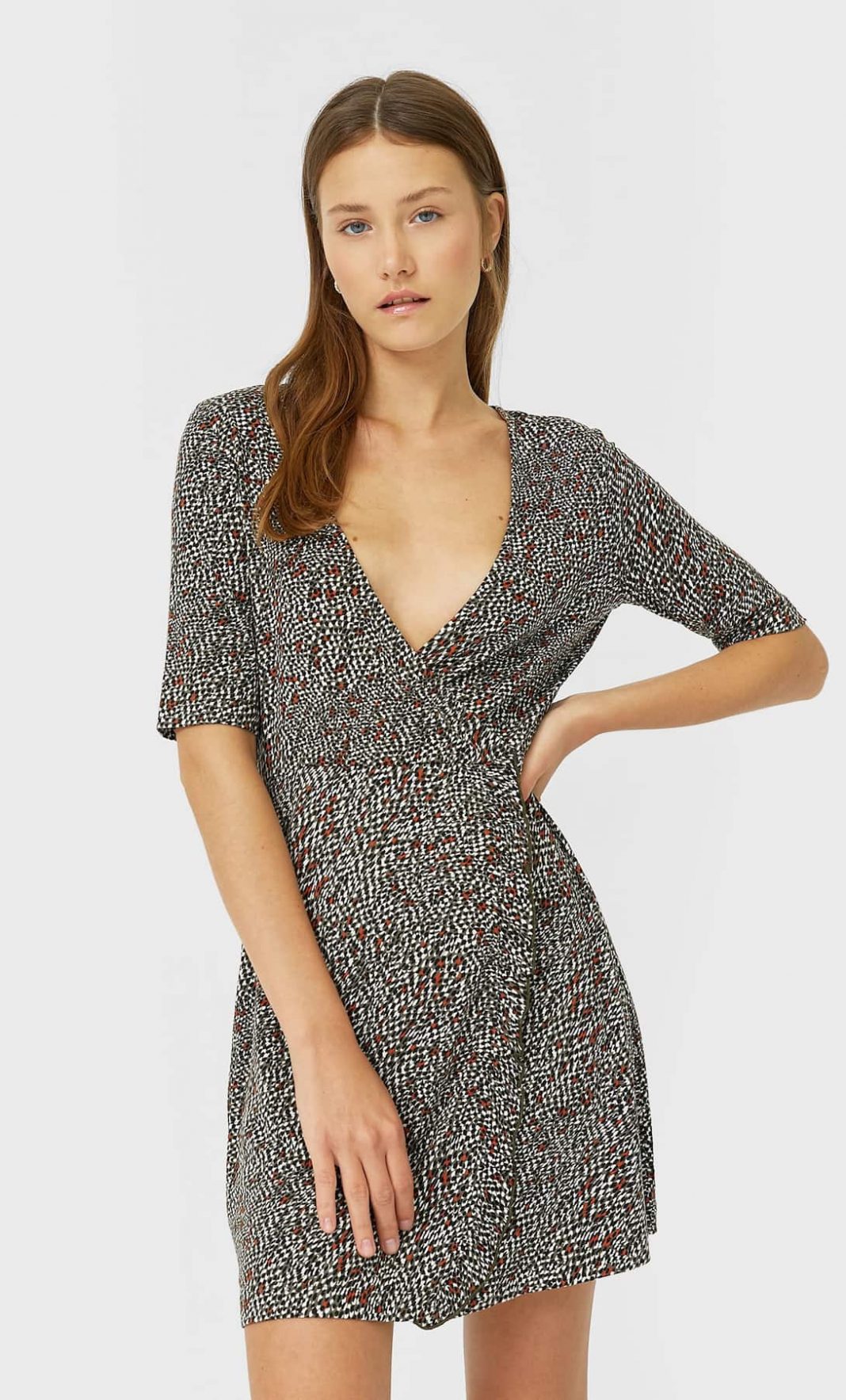 vestido corto volante