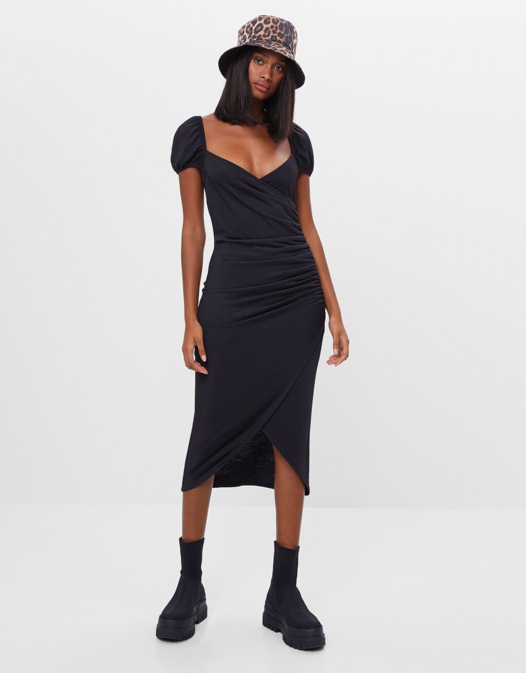 vestido manga abullonada