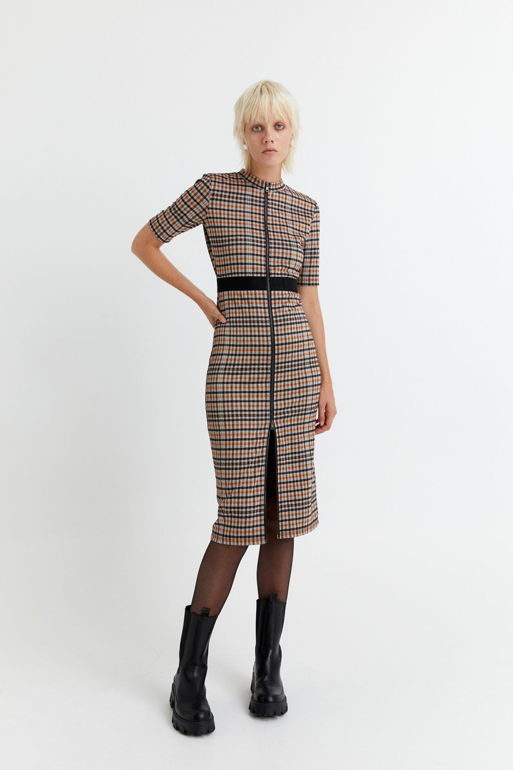 vestido midi cremallera sfera