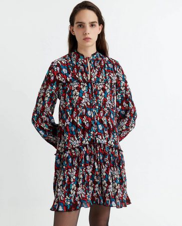 vestido mini plisado sfera