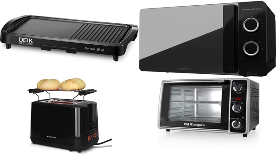 Plancha, tostadoras, microondas… estos son los electrodomésticos más baratos de Amazon