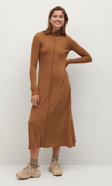 vestido de punto mango