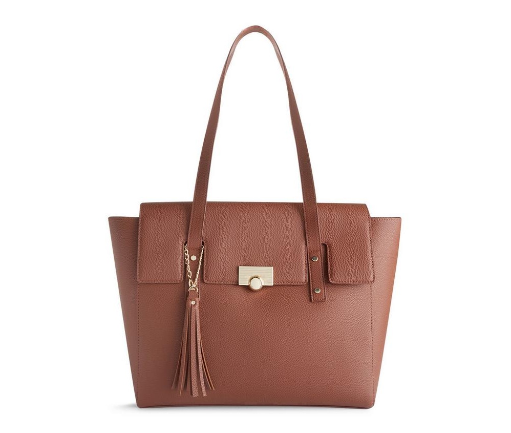 bolso tote marron