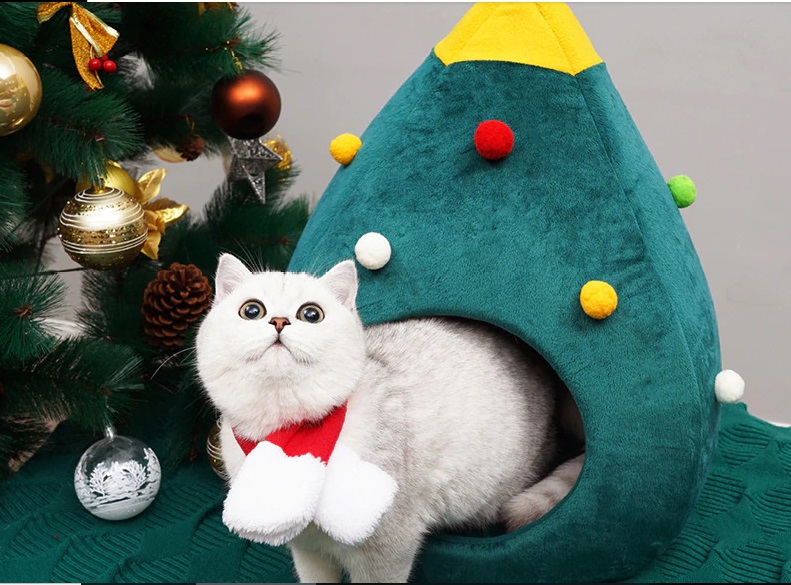 preciosa cama de navidad